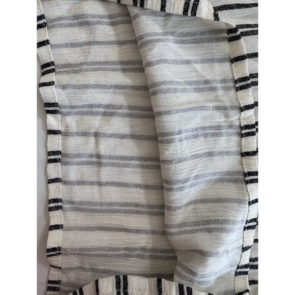 NWT Billabong Romper Tie-Front Med. Cream Black Striped Twist And Jump JNO9NBTW - Picture 7 of 15